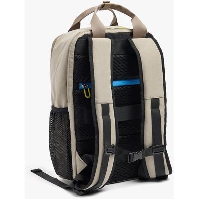 Parfois Mochila de mujer con varios compartimentos y cierre de cremallera en liso. Natural mujer Parfois Mochila de mujer con varios compartimentos y cierre de cremallera en liso. Natural mujer