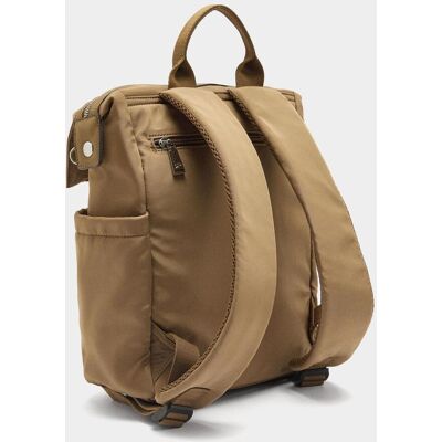 Parfois Mochila de mujer con varios compartimentos y cierre de cremallera en liso. Camel mujer Parfois Mochila de mujer con varios compartimentos y cierre de cremallera en liso. Camel mujer