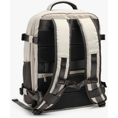 Parfois Mochila de mujer extensible con varios compartimentos y cierre de cremallera. Crudo mujer Parfois Mochila de mujer extensible con varios compartimentos y cierre de cremallera. Crudo mujer