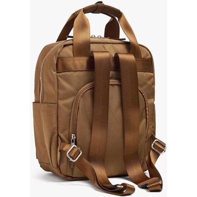 Parfois Mochila de mujer con varios bolsillos y cierre de cremallera con colgante extraíble en liso. Camel mujer Parfois Mochila de mujer con varios bolsillos y cierre de cremallera con colgante extraíble en liso. Camel mujer