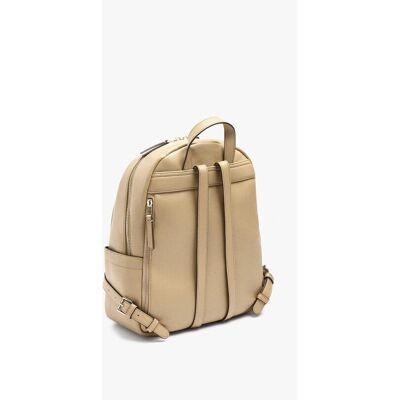 Parfois Mochila de mujer con varios compartimentos y cierre de cremallera en liso. Beige mujer Parfois Mochila de mujer con varios compartimentos y cierre de cremallera en liso. Beige mujer