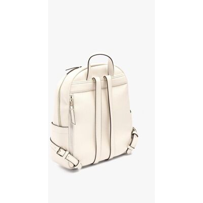 Parfois Mochila de mujer con varios compartimentos y cierre de cremallera en liso. Blanco mujer Parfois Mochila de mujer con varios compartimentos y cierre de cremallera en liso. Blanco mujer