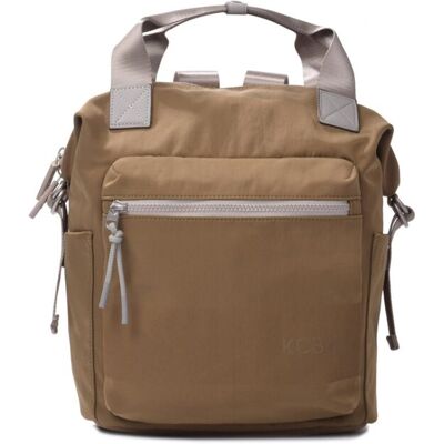 Kcb Mochila de mujer pequeña con bolsillo frontal. Marrón mujer Kcb Mochila de mujer pequeña con bolsillo frontal. Marrón mujer