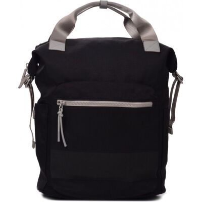 Kcb Mochila grande de mujer con bolsillo frontal. Negro mujer Kcb Mochila grande de mujer con bolsillo frontal. Negro mujer