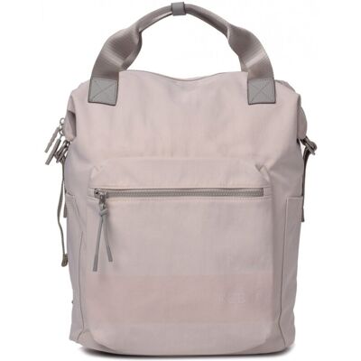 Kcb Mochila grande de mujer con bolsillo frontal. Gris claro mujer Kcb Mochila grande de mujer con bolsillo frontal. Gris claro mujer