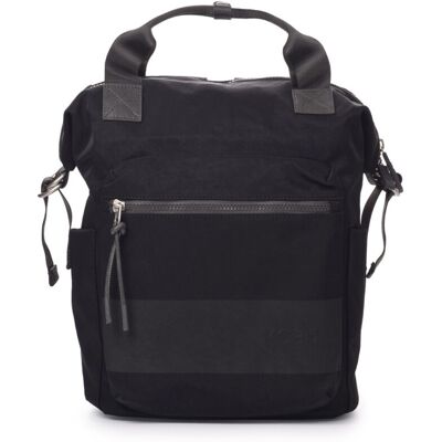 Kcb Mochila de mujer multiposición Wide grande color negro. Negro mujer Kcb Mochila de mujer multiposición Wide grande color negro. Negro mujer