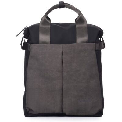 Kcb Mochila de mujer multiposición Match pequeña color negro. Negro / Gris mujer Kcb Mochila de mujer multiposición Match pequeña color negro. Negro / Gris mujer