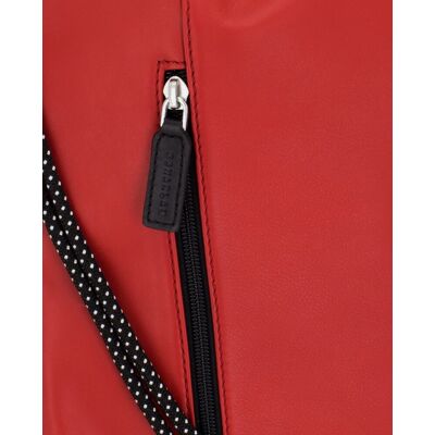 Scharlau Mochila fina de mujer de piel. Rojo mujer Scharlau Mochila fina de mujer de piel. Rojo mujer