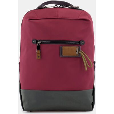 Scharlau Mochila de mujer de tejido en color rojo. Rojo / Gris mujer Scharlau Mochila de mujer de tejido en color rojo. Rojo / Gris mujer