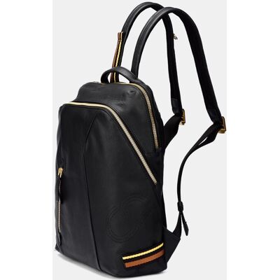 Scharlau Mochila de mujer de piel para ordenador portátil. Negro mujer Scharlau Mochila de mujer de piel para ordenador portátil. Negro mujer