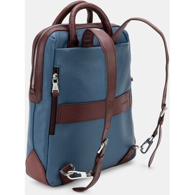 Scharlau Mochila de mujer de cuero para ordenador portátil. Azul mujer Scharlau Mochila de mujer de cuero para ordenador portátil. Azul mujer