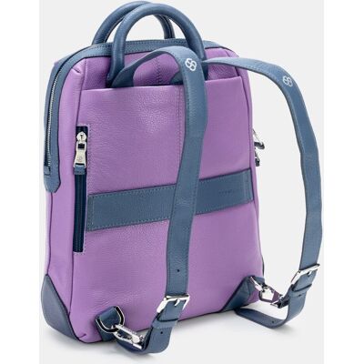 Scharlau Mochila de mujer de cuero para ordenador portátil. Lila mujer Scharlau Mochila de mujer de cuero para ordenador portátil. Lila mujer