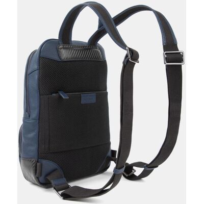 Scharlau Mochila de mujer de piel pequeña para ordenador portátil. Azul mujer Scharlau Mochila de mujer de piel pequeña para ordenador portátil. Azul mujer