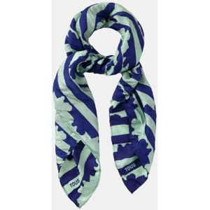 Tous Pañuelo Bear Stripes de seda. Azul mujer Tous Pañuelo Bear Stripes de seda. Azul mujer