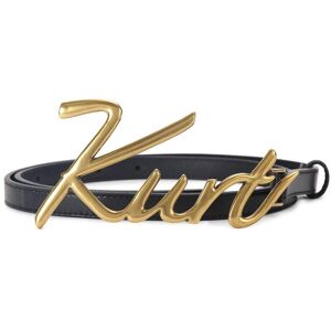 Kurt Geiger Cinturón de mujer de piel con hebilla de logotipo. (90) Negro mujer Kurt Geiger Cinturón de mujer de piel con hebilla de logotipo. (90) Negro mujer
