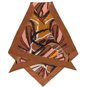 Kurt Geiger Pañuelo cuadrado de seda estampado. Marrón mujer Kurt Geiger Pañuelo cuadrado de seda estampado. Marrón mujer