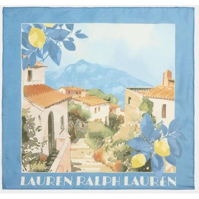 Lauren Ralph Lauren Pañuelo de mujer de seda estampado.. Azul claro mujer Lauren Ralph Lauren Pañuelo de mujer de seda estampado.. Azul claro mujer