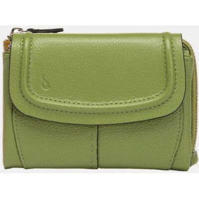 Abbacino Cartera pequeña en piel con solapa. Verde mujer Abbacino Cartera pequeña en piel con solapa. Verde mujer