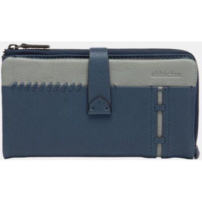 Abbacino Cartera grande en piel bicolor. Azul mujer Abbacino Cartera grande en piel bicolor. Azul mujer