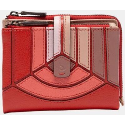 Abbacino Cartera pequeña en piel con patchworks. Rojo mujer Abbacino Cartera pequeña en piel con patchworks. Rojo mujer