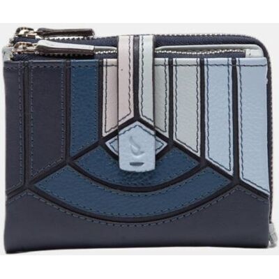 Abbacino Cartera pequeña en piel con patchworks. Azul mujer Abbacino Cartera pequeña en piel con patchworks. Azul mujer