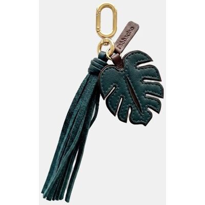 Abbacino Llavero charm en piel hoja. Azul mujer Abbacino Llavero charm en piel hoja. Azul mujer