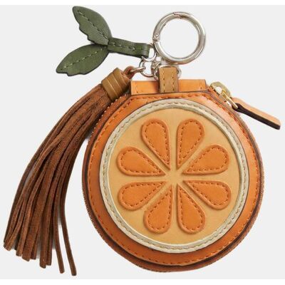 Abbacino Llavero charm orange en piel. Naranja mujer Abbacino Llavero charm orange en piel. Naranja mujer