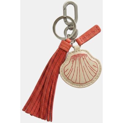 Abbacino Llavero charm concha en piel. Rojo mujer Abbacino Llavero charm concha en piel. Rojo mujer