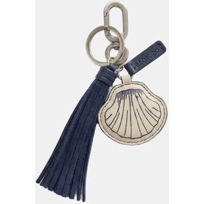 Abbacino Llavero charm concha en piel. Azul mujer Abbacino Llavero charm concha en piel. Azul mujer