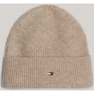 Tommy Hilfiger Gorro de lana con logo TH. Beige mujer Tommy Hilfiger Gorro de lana con logo TH. Beige mujer