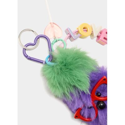 Parfois Llavero con charm de pompones y gafas con cuentas. Multicolor mujer Parfois Llavero con charm de pompones y gafas con cuentas. Multicolor mujer