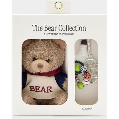 Parfois Llavero con charm de oso de tenis. Beige mujer Parfois Llavero con charm de oso de tenis. Beige mujer