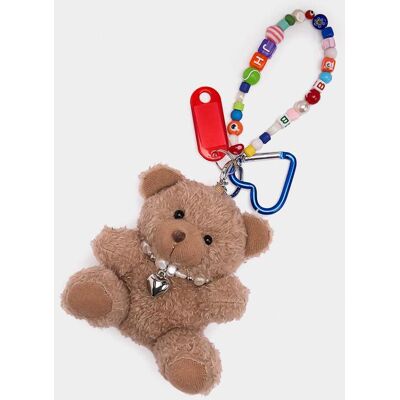 Parfois Llavero con charm de oso y cuentas con mosquetón. Multicolor mujer Parfois Llavero con charm de oso y cuentas con mosquetón. Multicolor mujer