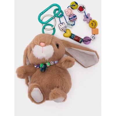 Parfois Llavero con charm de conejo y cuentas. Multicolor mujer Parfois Llavero con charm de conejo y cuentas. Multicolor mujer