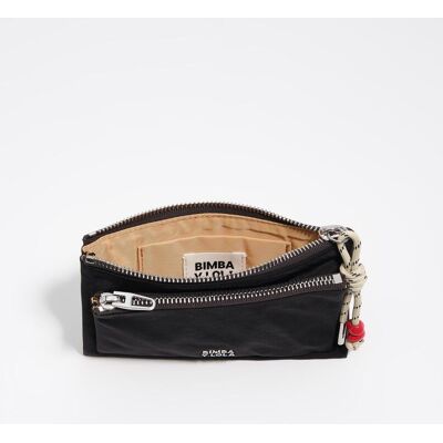 Bimba y Lola Cartera de mujer pocket nylon cremallera. Negro mujer Bimba y Lola Cartera de mujer pocket nylon cremallera. Negro mujer