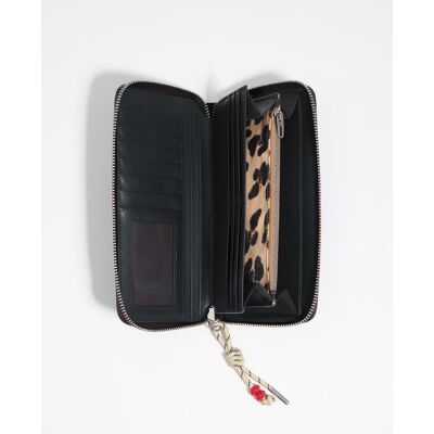 Bimba y Lola Cartera de mujer grande cremallera. Negro mujer Bimba y Lola Cartera de mujer grande cremallera. Negro mujer