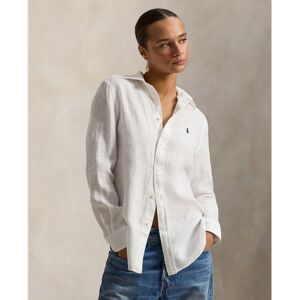 Polo Ralph Lauren Camisa de mujer de lino de manga larga. (38) Blanco mujer Polo Ralph Lauren Camisa de mujer de lino de manga larga. (38) Blanco mujer