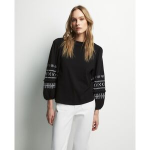 Sfera Camiseta bordada. (40) Negro mujer Sfera Camiseta bordada. (40) Negro mujer