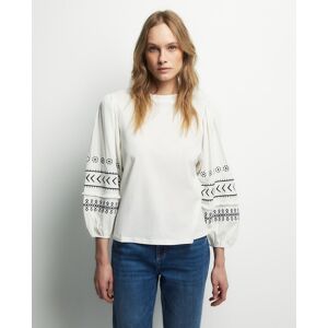 Sfera Camiseta bordada. (40) Blanco mujer Sfera Camiseta bordada. (40) Blanco mujer