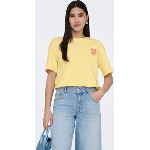 Only Camiseta de mujer con cuello redondo y print. (40) Amarillo mujer Only Camiseta de mujer con cuello redondo y print. (40) Amarillo mujer