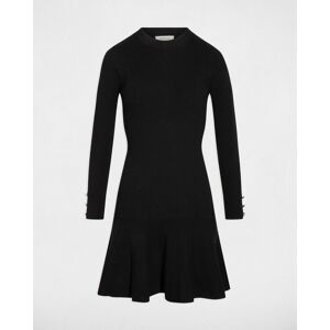 Morgan Vestido corto estilo entallado con cuello redondo. (34) Negro mujer Morgan Vestido corto estilo entallado con cuello redondo. (34) Negro mujer