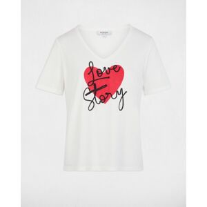 Morgan Camiseta de mujer escote pico manga corta. (38) Blanco mujer Morgan Camiseta de mujer escote pico manga corta. (38) Blanco mujer