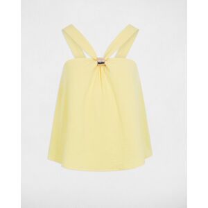 Morgan Top de mujer plisado con cuello alto. (38) Amarillo mujer Morgan Top de mujer plisado con cuello alto. (38) Amarillo mujer