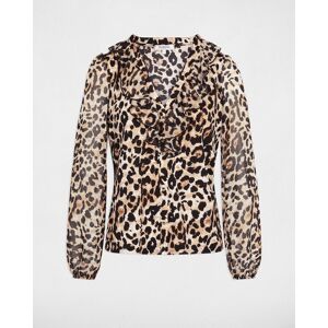Morgan Blusa de mujer de gasa con estampado animalier. (40) Multicolor mujer Morgan Blusa de mujer de gasa con estampado animalier. (40) Multicolor mujer