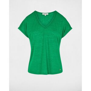 Morgan Camiseta de mujer cuello v manga corta. (42) Verde mujer Morgan Camiseta de mujer cuello v manga corta. (42) Verde mujer
