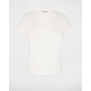 Morgan Camiseta de mujer cuello v manga corta. (40) Blanco mujer Morgan Camiseta de mujer cuello v manga corta. (40) Blanco mujer