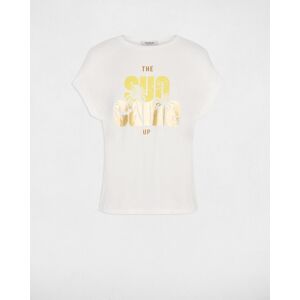 Morgan Camiseta de mujer cuello redondo manga corta. (S) Blanco mujer Morgan Camiseta de mujer cuello redondo manga corta. (S) Blanco mujer