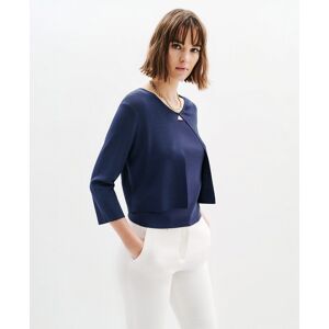 Caroll Bolero de mujer con manga francesa y cierre de corchete. (42) Azul marino mujer Caroll Bolero de mujer con manga francesa y cierre de corchete. (42) Azul marino mujer