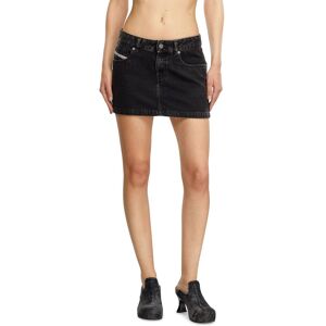 Diesel Falda corta en denim con cintura baja. (42) Negro mujer Diesel Falda corta en denim con cintura baja. (42) Negro mujer