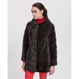 De la Roca Abrigo de pelo de mujer de visón con cuello barco. (42) Marrón oscuro mujer De la Roca Abrigo de pelo de mujer de visón con cuello barco. (42) Marrón oscuro mujer